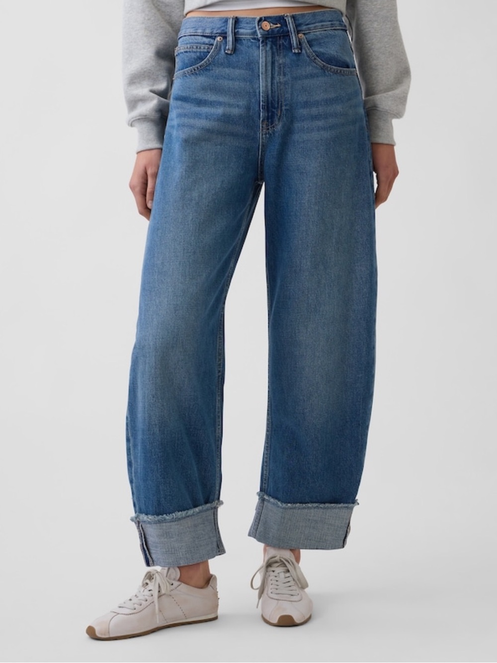 GAP cuffed barrel jeans